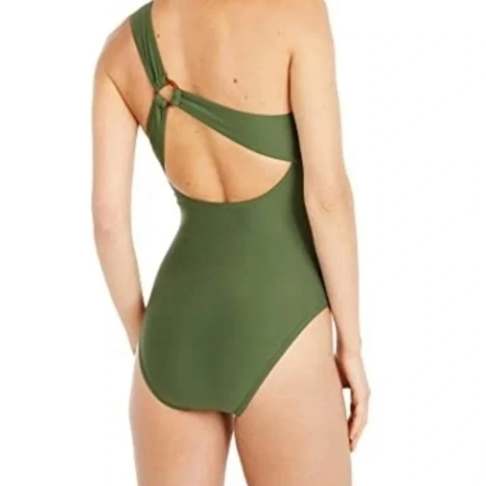 J. Crew Olive and Beige Swimsuit